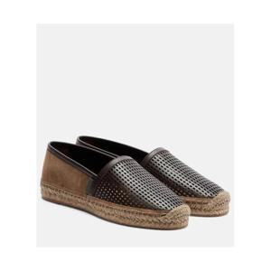 Brunello Cucinelli Monili 레더 스웨이드 에스파드리유 P01140268