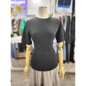 밸리걸 세이브존01 아일렛 스트링 라운드 무지 반팔 티셔츠 618830