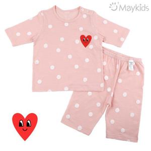 [메이키즈]하트포인트피치 7부쟈가드 실내복