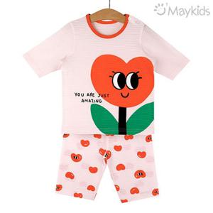 [메이키즈]빅하트플라워 7부쟈가드 실내복