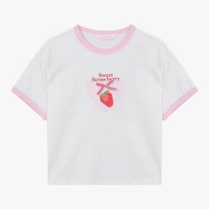 [로엠걸즈(아동)]아스킨 배색 링거티셔츠 RGRA2636C