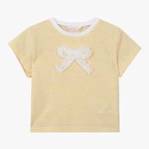 [로엠걸즈(아동)]레이스리본 스트라이프 티셔츠 RGRA2641P