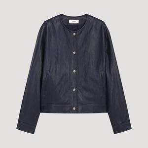 [리스트]라운드넥 레더 점퍼 자켓 TWWJKP52110