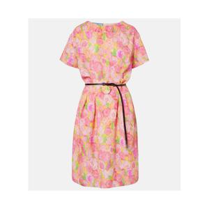 프라다 플로럴 실크 블렌드 클로케 미디 드레스 P01124908