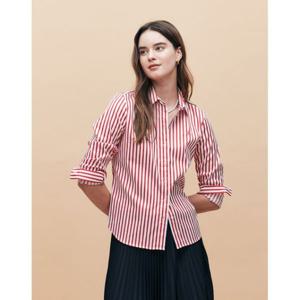 헤지스 HAZZYS LADIES [아이코닉] 런던 스트라이프 셔츠 레드 HSSH5BC20R2 404061