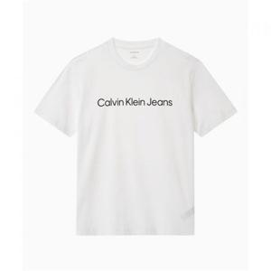캘빈클라인진 레귤러핏 인스티튜셔널 로고 반팔 티셔츠 4RAB810 YAA 384259