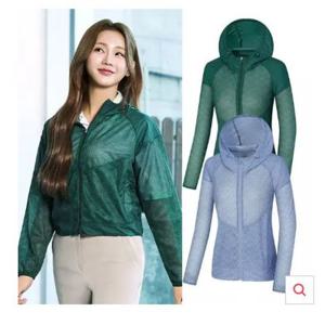 [콜핑]LD18 여성 봄/여름 후드일체형 통기성우수한 전체메쉬 경량자켓 KWJ6403W
