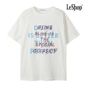 르샵  더블 레터링 반팔 티셔츠 (BQ4TS008A)