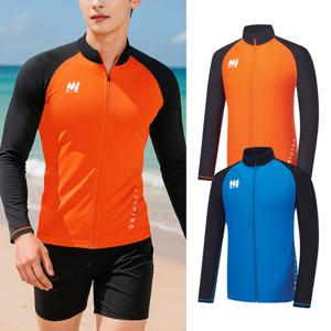 콜핑 여름 남성 등산 배색 집업 자켓 래쉬가드