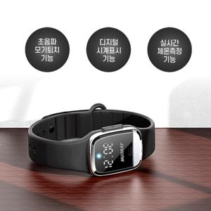머레이 모기퇴치기 체온측정 스포츠 디지털 손목시계 블랙