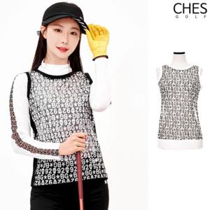 [체스]스컬론 여성골프 쿨 망사조끼