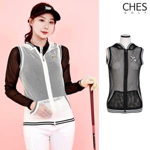 [체스]미우 로로텐 여성골프 망사후드조끼