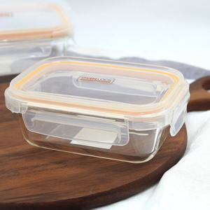 오븐락 글라스찬통 직사각2호 640ml 내열유리 반찬통