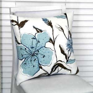 플라워 프린팅 린넨 쿠션 방석커버 2color 50x50cm