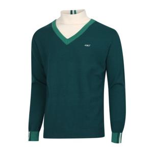 [파파브로]남성 울혼방 레이어드 반폴라니트 골프웨어 LB-KNAG-2