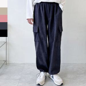 남자 스트링 조거 팬츠 1P 골덴 와이드 카고 바지 Y2K
