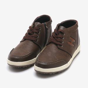 [파파브로]남자 로고 하이탑 가죽 운동화 WW-SE-HD7728-브라운