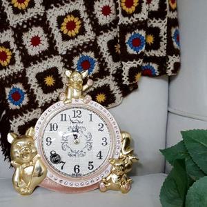 금돼지 탁상시계 골드 무소음 인테리어 집들이 선물