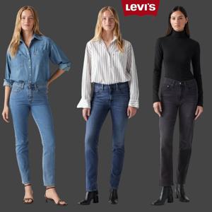 리바이스 188830163 여자 724 하이 라이즈 스트레이트 데님 진 청바지