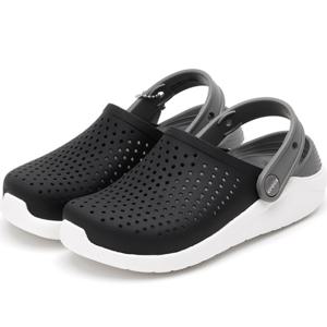 [룩플러스]크록스 라이트라이드 205964 066 블랙 아동 샌들