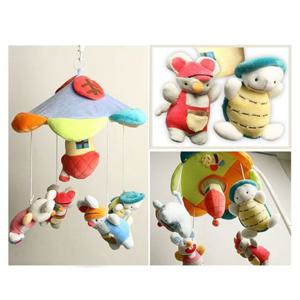 아기모빌 토끼와 거북이 칼라모빌 오르골포함 멜로디 봉제인형