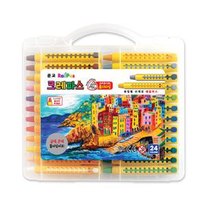 문교 레일크레파스 24색