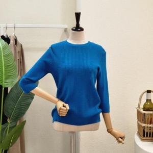 [포커스]  FS4A7KT01095_미니 꽈배기 7부 니트