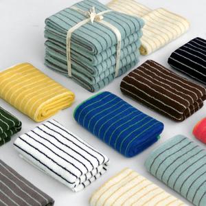 테리파머 200g 핀스트라이프 호텔수건 5장 리본선물포장