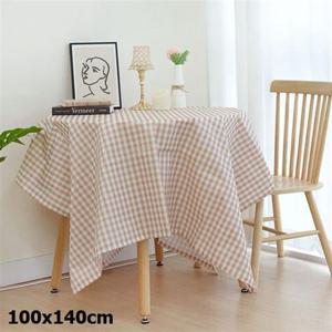 식탁보 브라운체크 100x140cm 1개