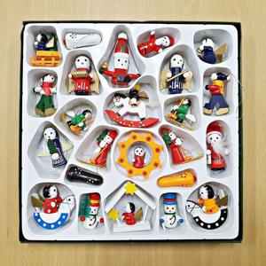 크리스마스 트리장식 원목 캐릭터 오너먼트 24p세트