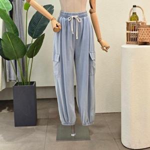 [포커스]FM4E3PT30398_데님 카고 조거 팬츠