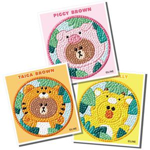 어린이 보석십자수 스티커 브라운앤프렌즈 정글브라운 BST3-404