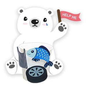 기후변화 북극곰 방향제(4인용)