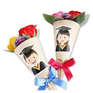 졸업 장미사탕꽃다발(5인용)