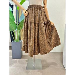 [포커스]FW4J7SK00792_플라워 패턴 티어드 스커트