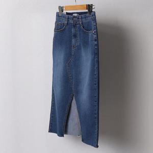 빅사이즈데님스커트 B956L410 히든스판롱H청치마 LO