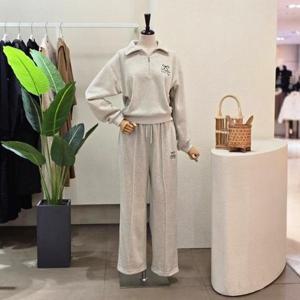 [포커스]FW4L9ST5049_반집업 카라넥 와이드 팬츠 세트