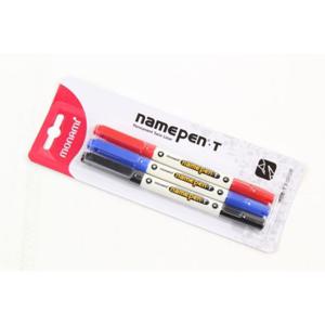 네임펜T 3본 혼합 0.4 1.0mm 모나미양면펜 양면