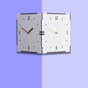 양면 인테리어 무소음 벽시계 거실 사각 엔틱 벽걸이