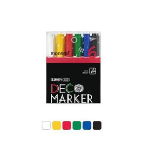 모나미 데코마카 460 일반 6색세트 보드마카