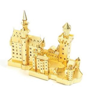 3D 입체 메탈 퍼즐 미니 노인슈반슈타인 성 골드