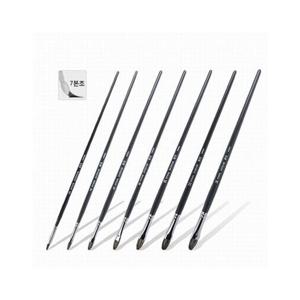 유화붓 화홍 아크릴붓 815 평붓 7본 세트(2호4호6호8호10호12