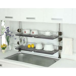 동영나이스 리빙나이스 기둥식 씽크선반 600 2단(로얄) 싱크대선반 씽크선반 씽크대선반 식기건조대 주방용