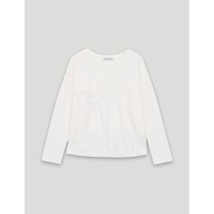 [코데즈컴바인] 우븐배색 셔링 티셔츠 (CKA-TS005W2) CKATS005W20