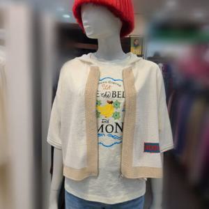 [베네통]백 레터링 니트 후드 가디건(BAKCA6531)_DG