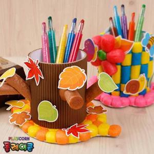 플레이콘 연필꽂이 나무