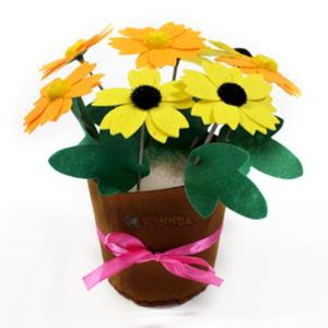 펠트 꽃화분 만들기