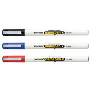 모나미 네임펜-X 12개입(청색 가는글씨)_모나미 빅드림 주기펜 서명펜 주기용펜 두꺼운펜 안지워지는펜 사