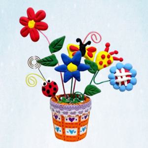 클레이 꽃화분 메모꽂이 만들기