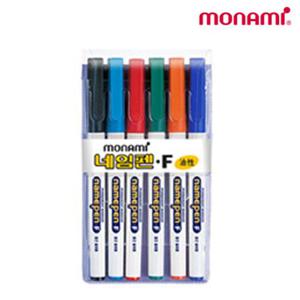 모나미 네임펜F 중간글씨용 6색 문구네임펜 사무용네임펜 분류네임팬 문구펜 사무펜 네임펜 사무실네임펜